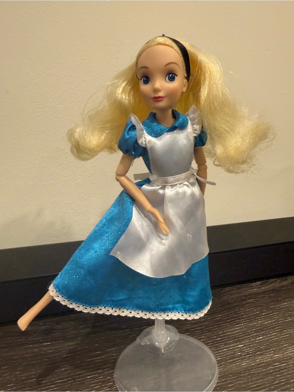 Disney Alice in wonderland 8” tall in blue dress Alice doll